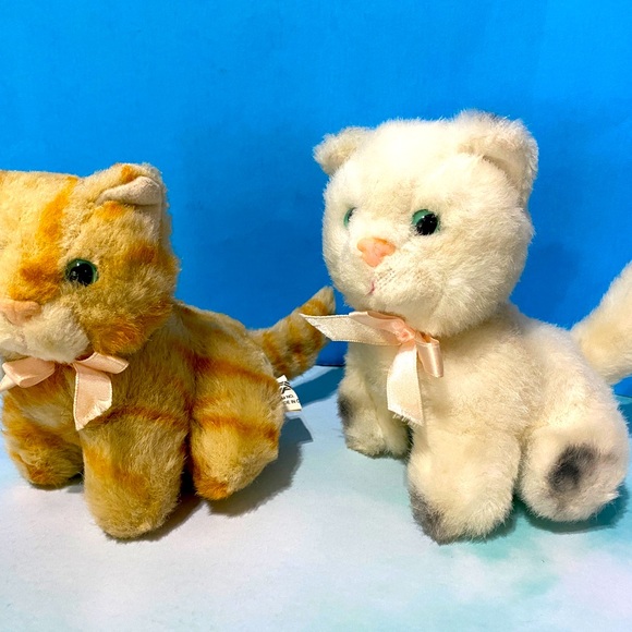 CATS VINTAGE 1990’s GREAT AMERICAN FUN PLUSH CATS ORANGE TABBY CAT MEOWS & PURRS - Picture 2 of 14